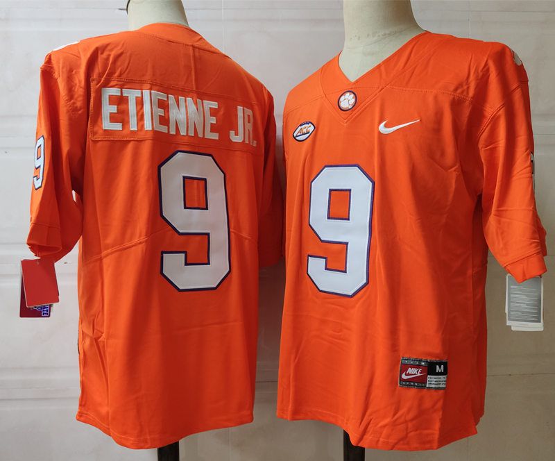 Men Clemson Tigers 9 Etienne jr Orange Nike 2025 NCAA Jersey